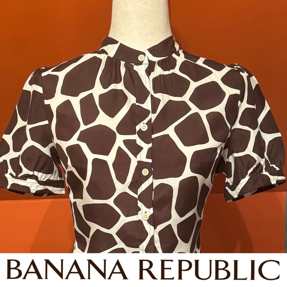 Banana Republic Giraffe Print Blouse - Picture 2 of 7